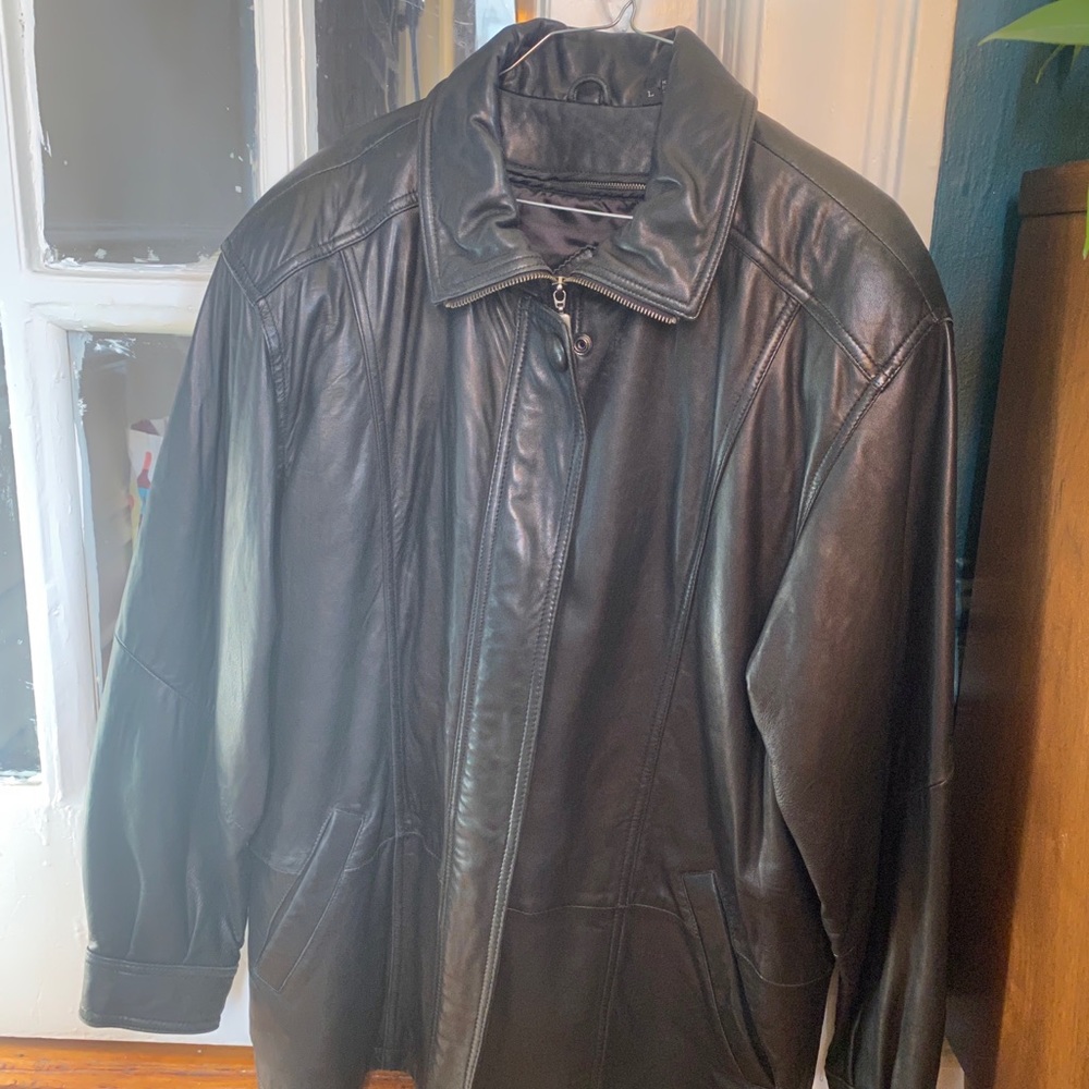 Tibor Leather Jacket Mens Size L